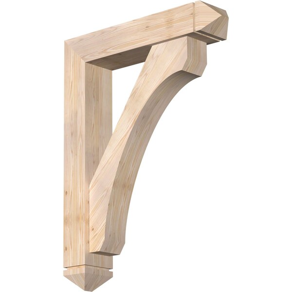 Ekena Millwork Legacy Arts and Crafts Smooth Bracket w/ Offset Brace, Douglas Fir, 7 1/2"W x 36"D x 48"H BKT0806X36X48LEC03SDF - main